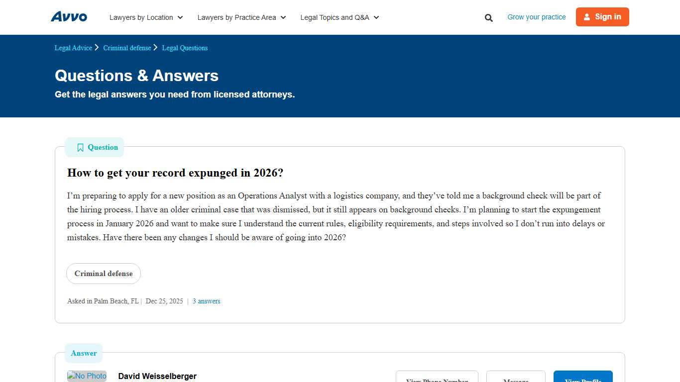 How to get your record expunged in 2026? - Legal Answers